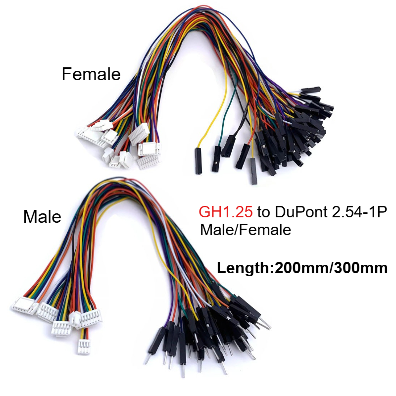 Drone Kit Hexacopter - 5 adet GH1.25 2P-6Pin Dupont 2.54-1P