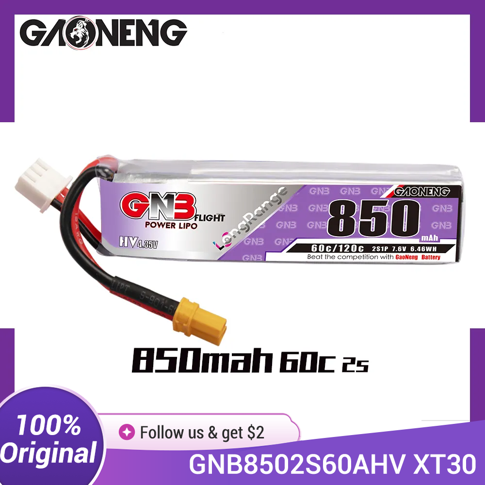 GAONENG GNB LiPo Pil 850mAh 2S - Drone Kit Long Range incelemesi ve fiyatı